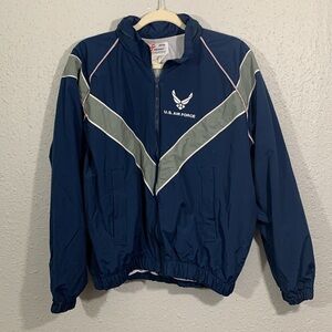 Air Force Official Skilcraft Vintage PTU Navy Blue/Gray Embroidered Jacket sz XS